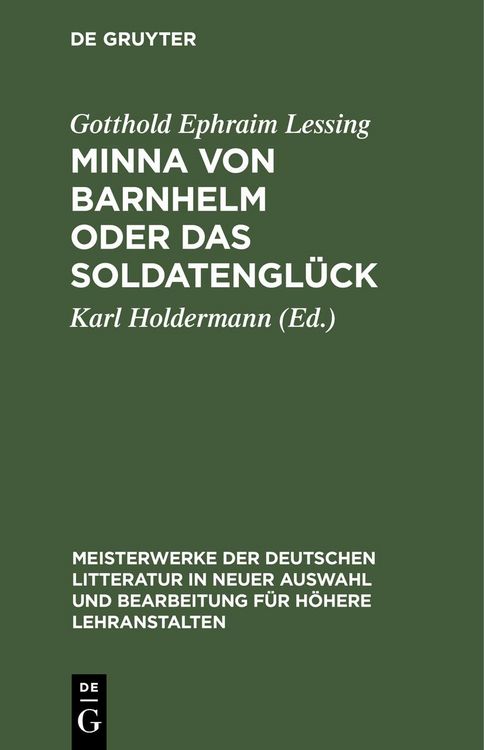 Produktbild: Minna von Barnhelm oder das Soldatengl&uuml;ck