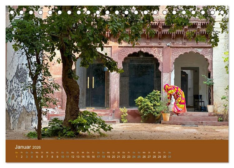 Produktbild: Jodhpur: Die blaue Stadt in Indien (Tischkalender 2026 DIN A5 quer), CALVENDO Monatskalender