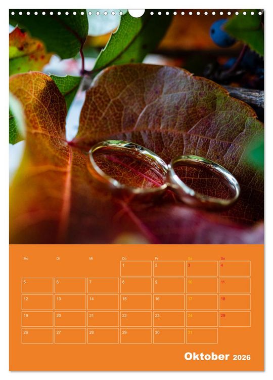 Produktbild: Hochzeitsfeeling (Wandkalender 2026 DIN A3 hoch), CALVENDO Monatskalender