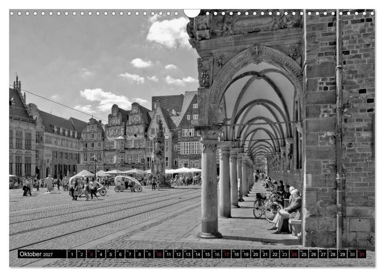 Produktbild: Historisches Bremen (Wandkalender 2027 DIN A3 quer), CALVENDO Monatskalender