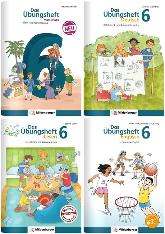 Produktbild: Sicher ins 7. Schuljahr &ndash; Paket: Rechnen &ndash; Schreiben &ndash; Lesen &ndash; Grammatik &ndash; Englisch, bestehend aus den Einzeltiteln: 6504-541, 6401-70, 6401-72, 1904-41