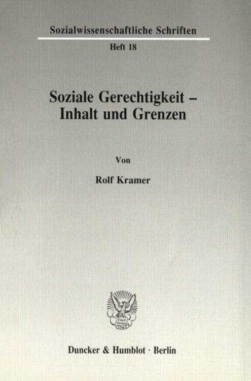 Produktbild: Soziale Gerechtigkeit - Inhalt und Grenzen.