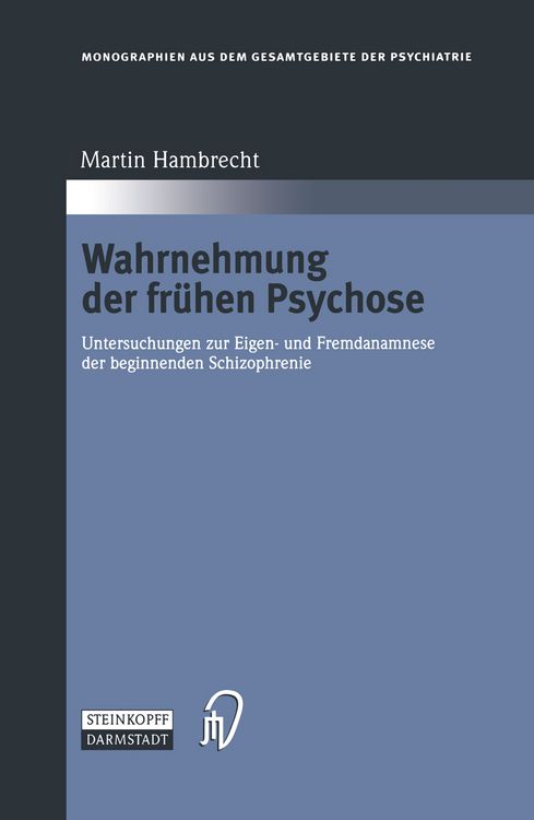 Produktbild: Wahrnehmung der fr&uuml;hen Psychose