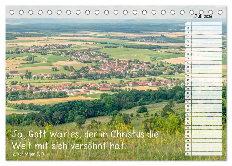 Produktbild: Heimat Hesselberg (Tischkalender 2026 DIN A5 quer), CALVENDO Monatskalender