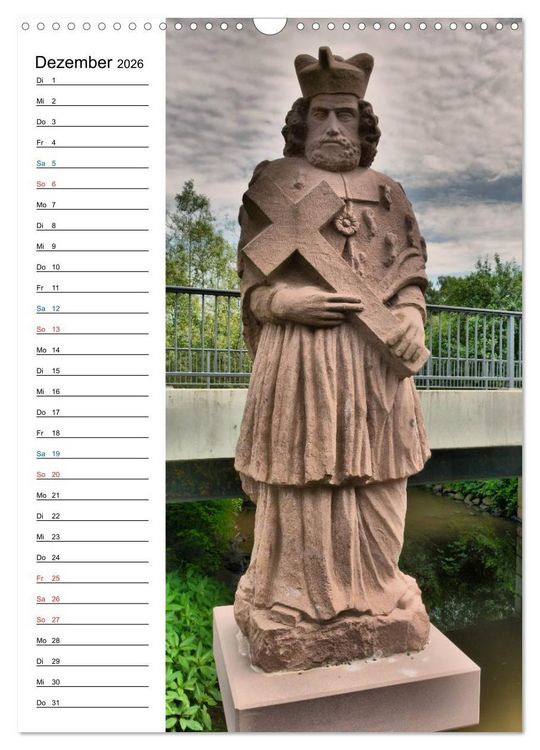 Produktbild: Nepomuk - Der Br&uuml;ckenheilige (Wandkalender 2026 DIN A3 hoch), CALVENDO Monatskalender