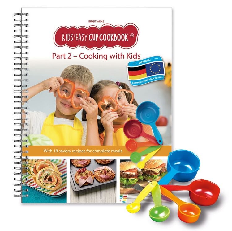 Produktbild: Kids Easy Cup Cookbook: Cooking with Kids (Part 2), Cooking box set incl. 5 colorful measuring cups