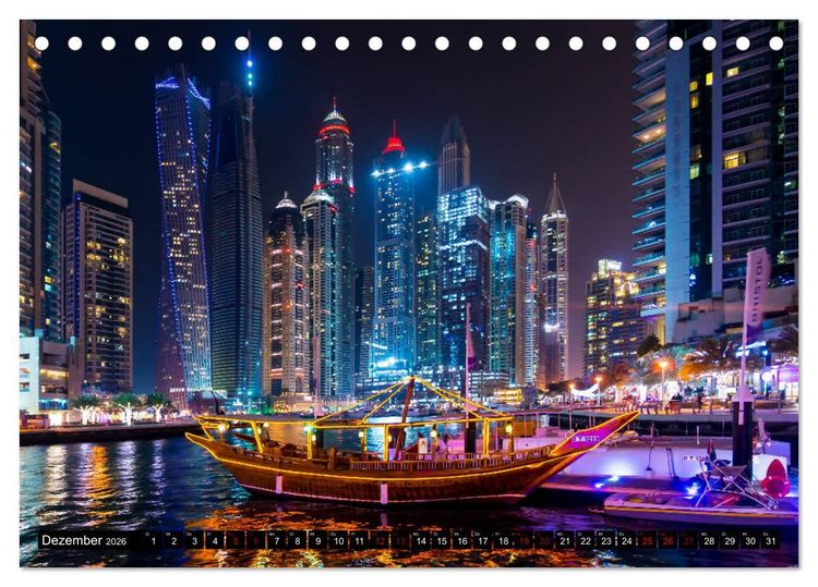 Produktbild: Dubai W&uuml;stenstadt (Tischkalender 2026 DIN A5 quer), CALVENDO Monatskalender