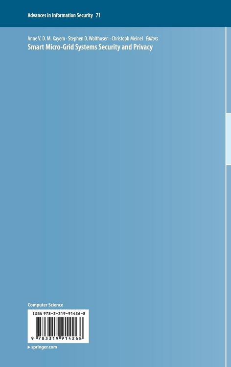 Produktbild: Smart Micro-Grid Systems Security and Privacy