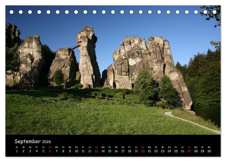 Produktbild: Die Externsteine (Tischkalender 2026 DIN A5 quer), CALVENDO Monatskalender