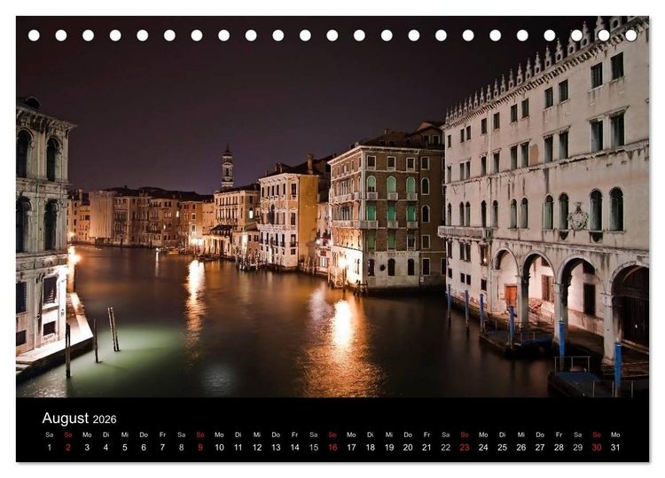 Produktbild: Bella Venezia (Tischkalender 2026 DIN A5 quer), CALVENDO Monatskalender