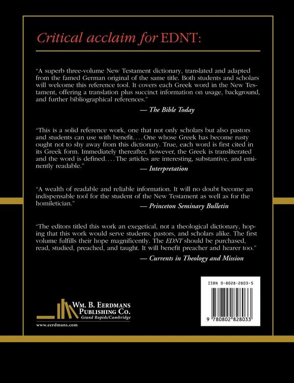 Produktbild: Exegetical Dictionary of the New Testament, Vol. 1