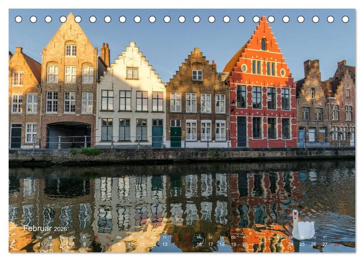 Produktbild: Flandern - Stadt und Strand (Tischkalender 2026 DIN A5 quer), CALVENDO Monatskalender