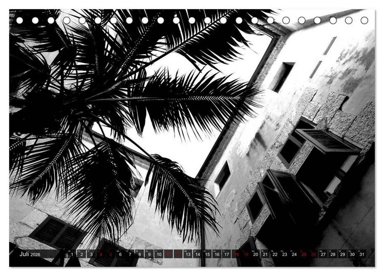 Produktbild: Mallorca monochrom (Tischkalender 2026 DIN A5 quer), CALVENDO Monatskalender