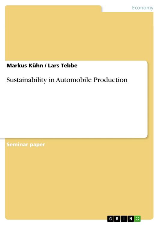 Produktbild: Sustainability in Automobile Production
