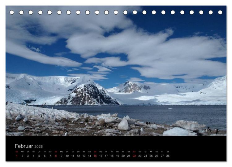 Produktbild: Antarktische Impressionen (Tischkalender 2026 DIN A5 quer), CALVENDO Monatskalender
