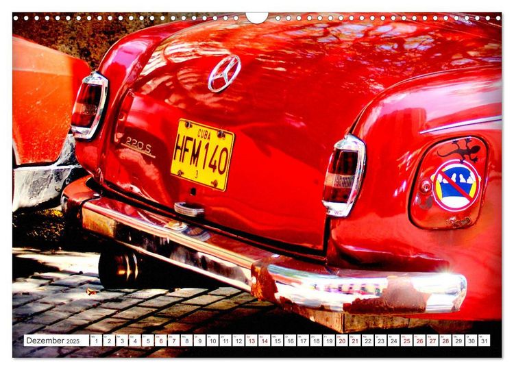 Produktbild: Best of Ponton - Der Klassiker von Mercedes-Benz in Kuba (Wandkalender 2025 DIN A3 quer), CALVENDO Monatskalender