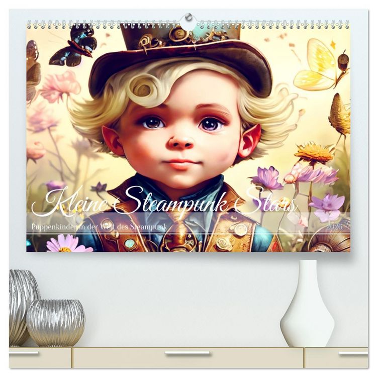 Produktbild: Kleine Steampunk Stars (hochwertiger Premium Wandkalender 2026 DIN A2 quer), Kunstdruck in Hochglanz