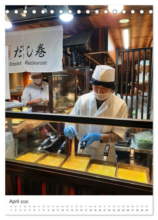 Produktbild: Japanisches Streetfood (Tischkalender 2026 DIN A5 hoch), CALVENDO Monatskalender