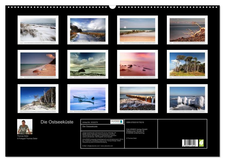 Produktbild: Die Ostseek&uuml;ste (Wandkalender 2026 DIN A2 quer), CALVENDO Monatskalender