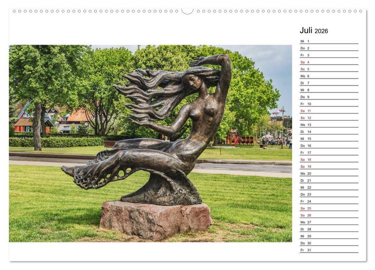 Produktbild: Nida - Perle am Kurischen Haff (hochwertiger Premium Wandkalender 2026 DIN A2 quer), Kunstdruck in Hochglanz
