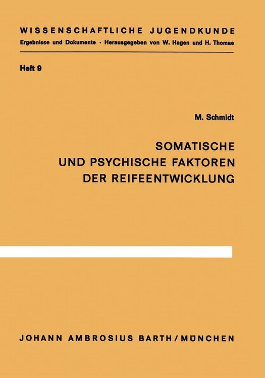 Produktbild: Somatische und psychische Faktoren der Reifeentwicklung