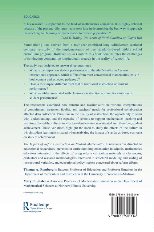 Produktbild: The Impact of Reform Instruction on Student Mathematics Achievement