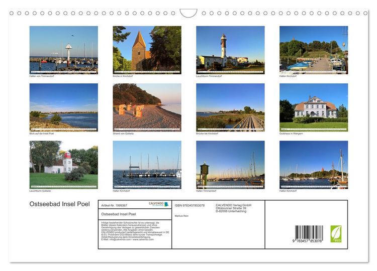Produktbild: Ostseebad Insel Poel (Wandkalender 2026 DIN A3 quer), CALVENDO Monatskalender