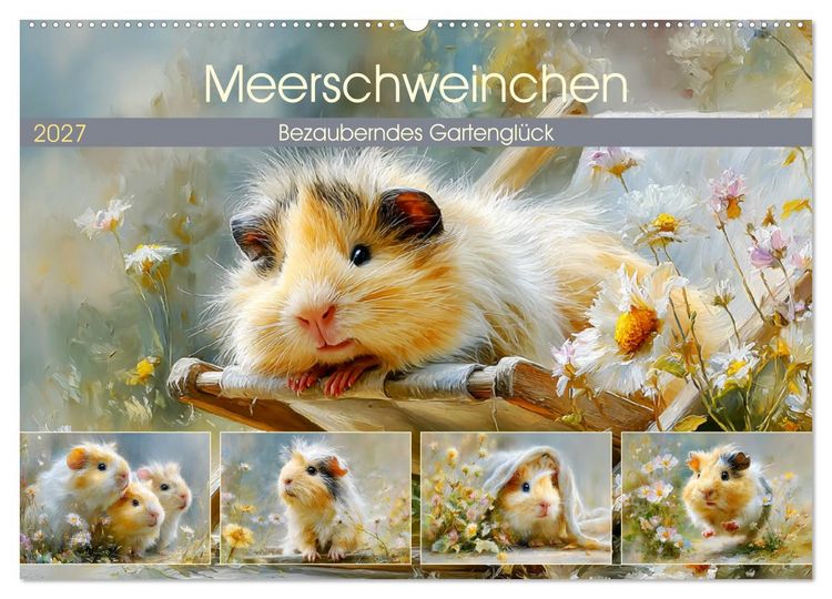 Produktbild: Meerschweinchen. Bezauberndes Gartengl&uuml;ck (Wandkalender 2027 DIN A2 quer), CALVENDO Monatskalender