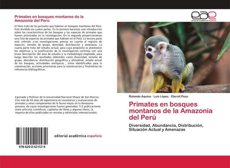 Produktbild: Primates en bosques montanos de la Amazon&iacute;a del Per&uacute;