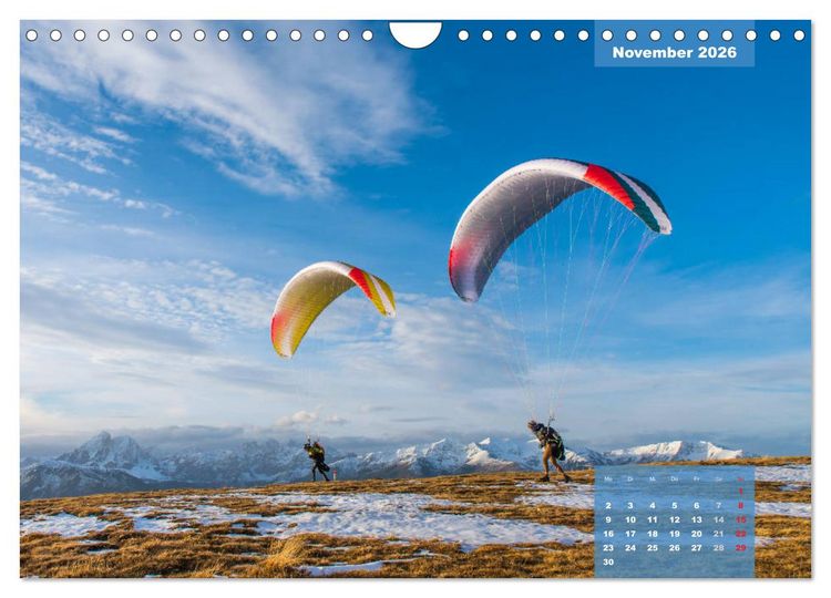 Produktbild: Paragliding - Aufbruch zu neuen H&ouml;henfl&uuml;gen (Wandkalender 2026 DIN A4 quer), CALVENDO Monatskalender