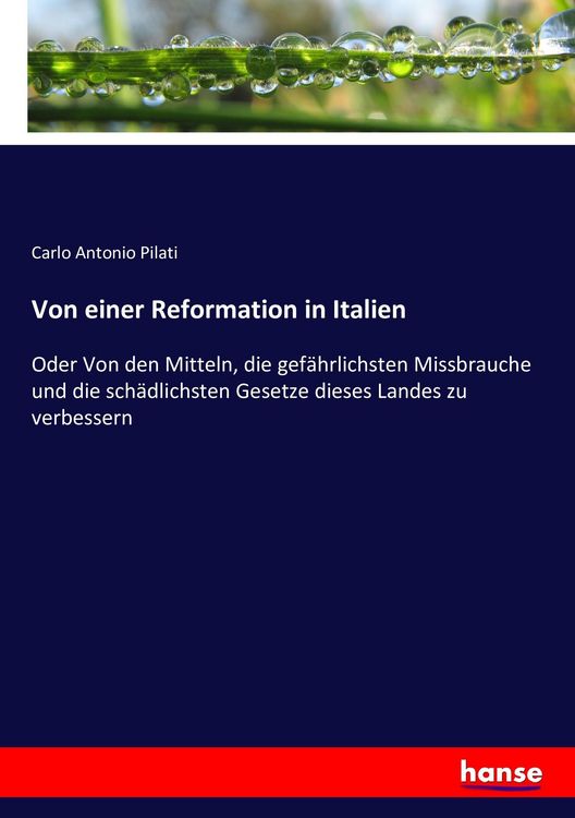 Produktbild: Von einer Reformation in Italien