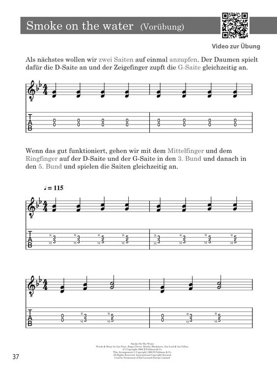 Produktbild: Gitarre lernen - umfangreiches Gitarrenbuch f&uuml;r Anf&auml;nger und Wiedereinsteiger