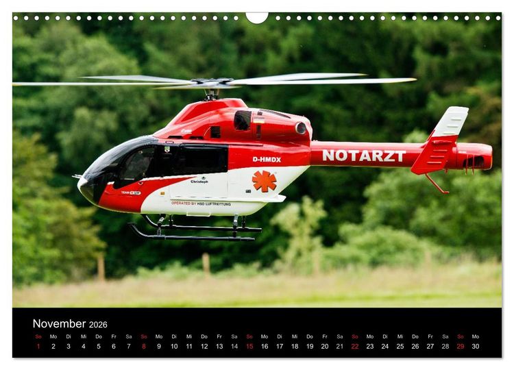 Produktbild: Modellhelis (Wandkalender 2026 DIN A3 quer), CALVENDO Monatskalender