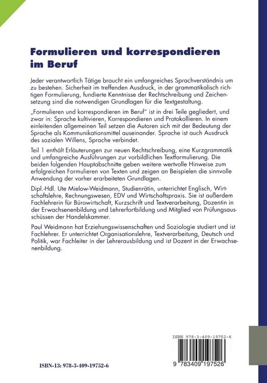 Produktbild: Formulieren und korrespondieren im Beruf