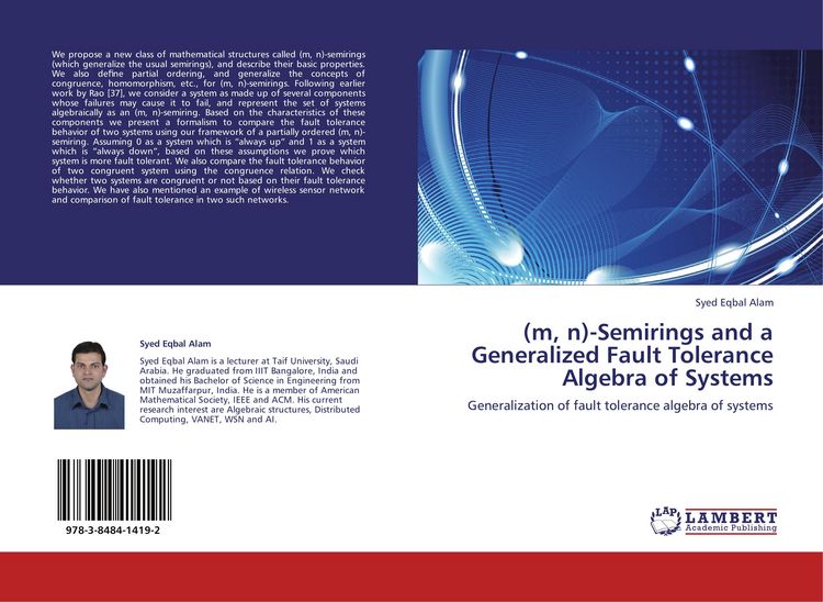 Produktbild: (m, n)-Semirings and a Generalized Fault Tolerance Algebra of Systems