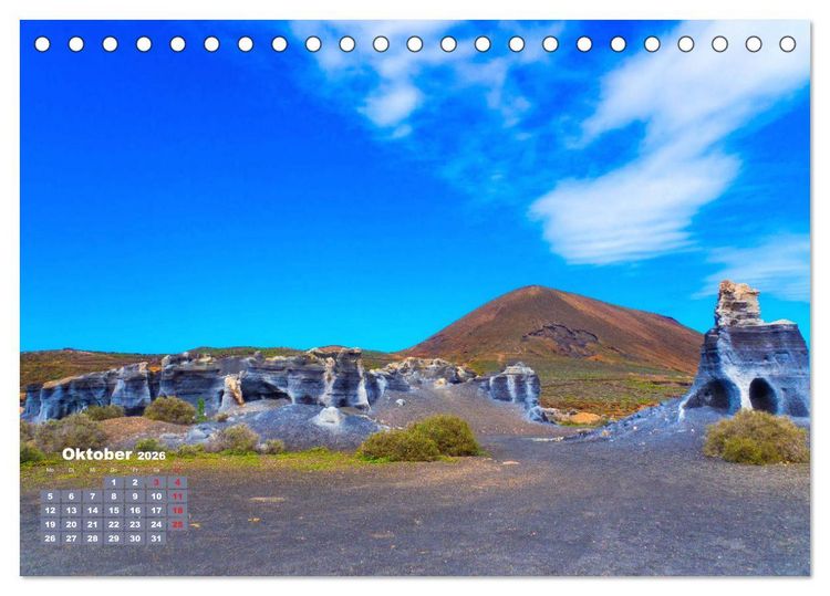 Produktbild: Lanzarote - Land der schwarzen Erde (Tischkalender 2026 DIN A5 quer), CALVENDO Monatskalender