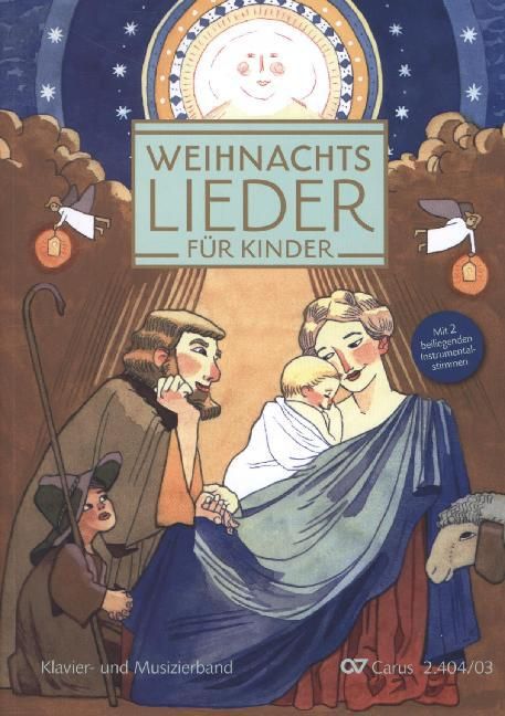 Produktbild: Weihnachtslieder f&uuml;r Kinder, Klavier- und Musizierband, m. beiliegender Melodie- u. Bassstimme