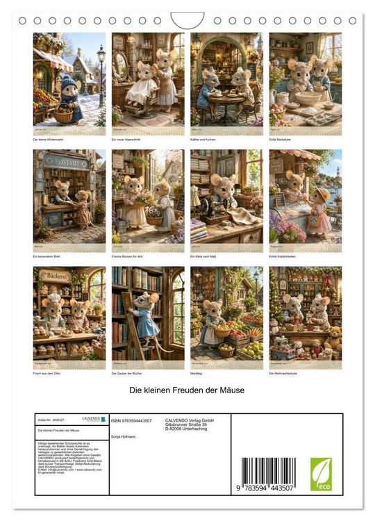 Produktbild: Die kleinen Freuden der M&auml;use (Wandkalender 2027 DIN A4 hoch), CALVENDO Monatskalender