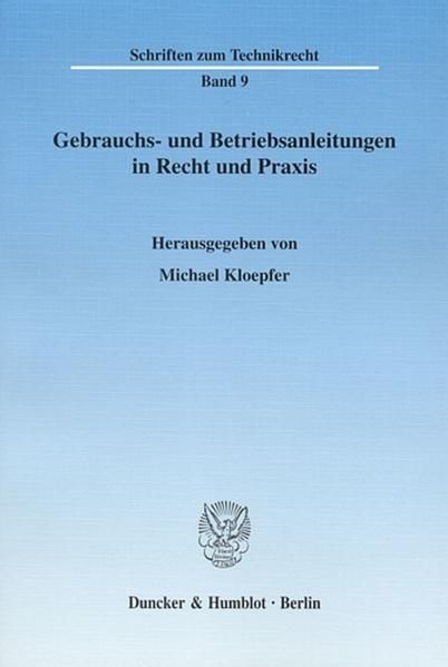 Produktbild: Gebrauchs- und Betriebsanleitungen in Recht und Praxis.