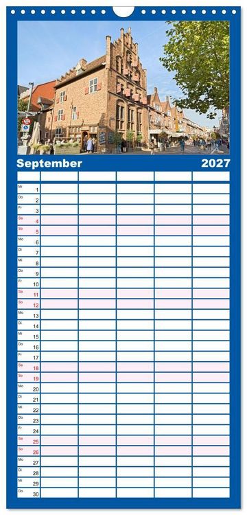 Produktbild: Familienplaner 2027 - Venlo mit 5 Spalten (Wandkalender, 21 x 45 cm) CALVENDO