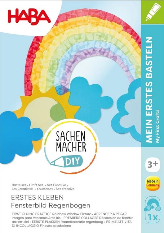 Produktbild: HABA 2013239 - SachenMacher DIY: Erstes Kleben Fensterbilder Regenbogen, Erstes Basteln