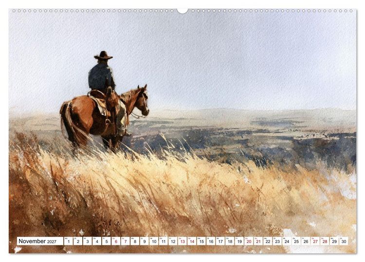 Produktbild: Western Horizonte (Wandkalender 2027 DIN A2 quer), CALVENDO Monatskalender