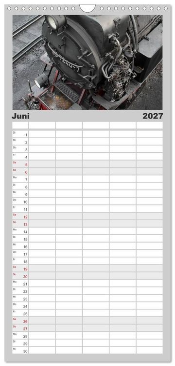 Produktbild: Familienplaner 2027 - Die Brockenbahn mit 5 Spalten (Wandkalender, 21 x 45 cm) CALVENDO