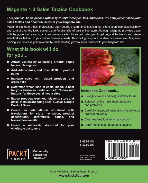 Produktbild: Magento 1.3 Sales Tactics Cookbook