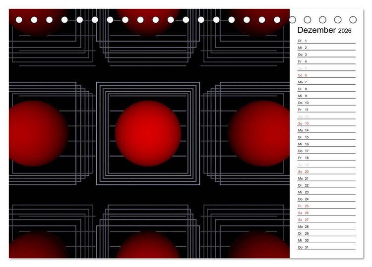 Produktbild: Mit Geometrie durch das Jahr (Tischkalender 2026 DIN A5 quer), CALVENDO Monatskalender