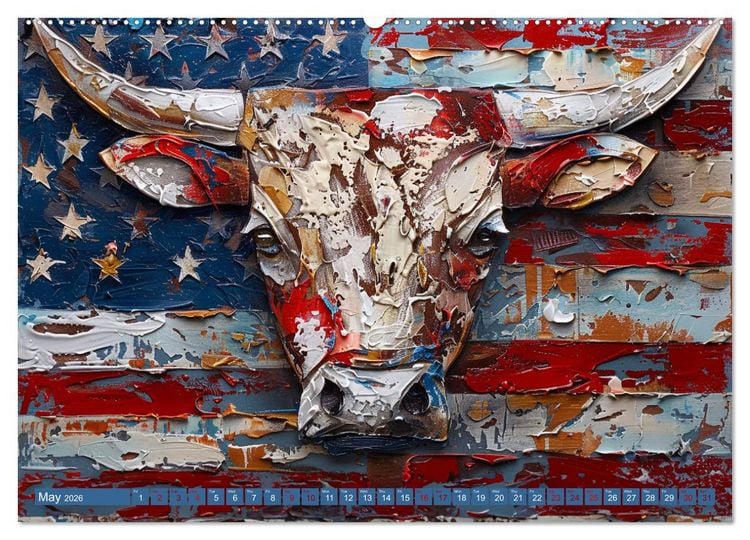 Produktbild: Patriotic Art Collection (High Quality Premium Wall Calendar 2026 DIN A2 landscape),CALVENDO 12 Month Wall Calendar
