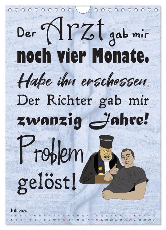 Produktbild: Spa&szlig; im Wartezimmer (Wandkalender 2026 DIN A4 hoch), CALVENDO Monatskalender