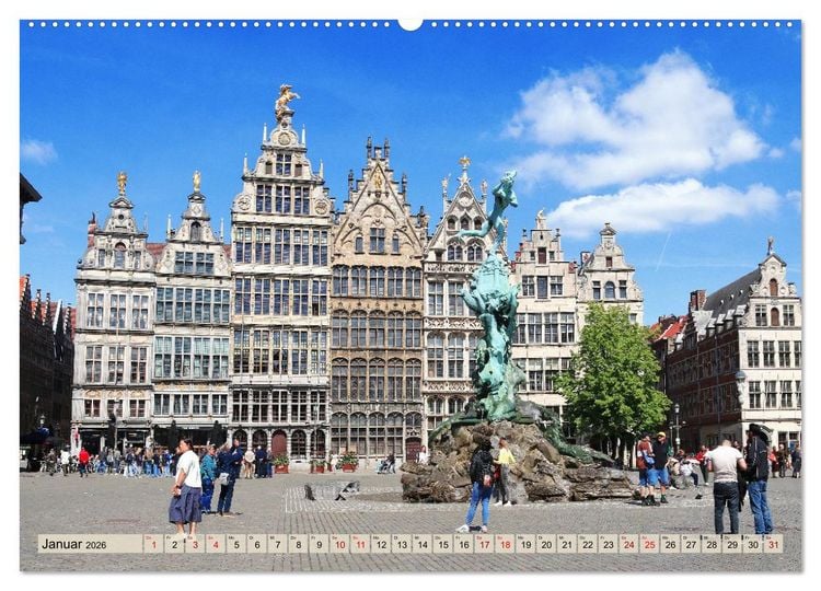 Produktbild: Antwerpen - Faszinierende Gro&szlig;stadt (Wandkalender 2026 DIN A2 quer), CALVENDO Monatskalender