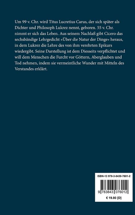 Produktbild: &Uuml;ber die Natur der Dinge