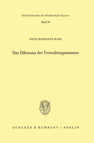 Produktbild: Das Dilemma des Verwaltungsmannes.